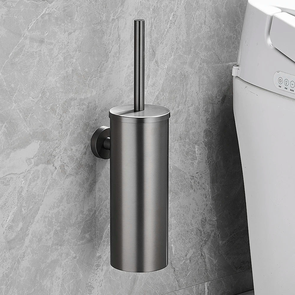 Stainless Steel Wall Mounted Toilet Brush Holder Accessory - Smarsty