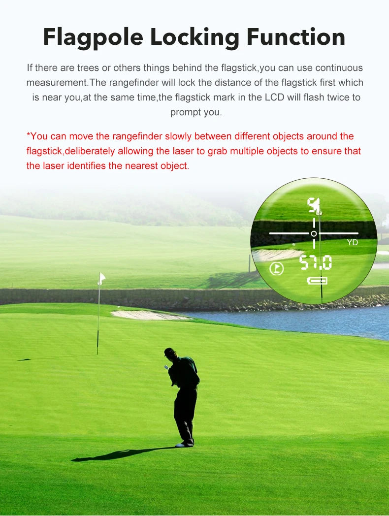 ARTBULL Laser Golf Rangefinder with Flag-Lock Technology - Smarsty