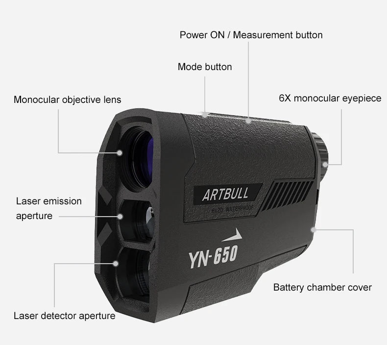 ARTBULL Laser Golf Rangefinder with Flag-Lock Technology - Smarsty