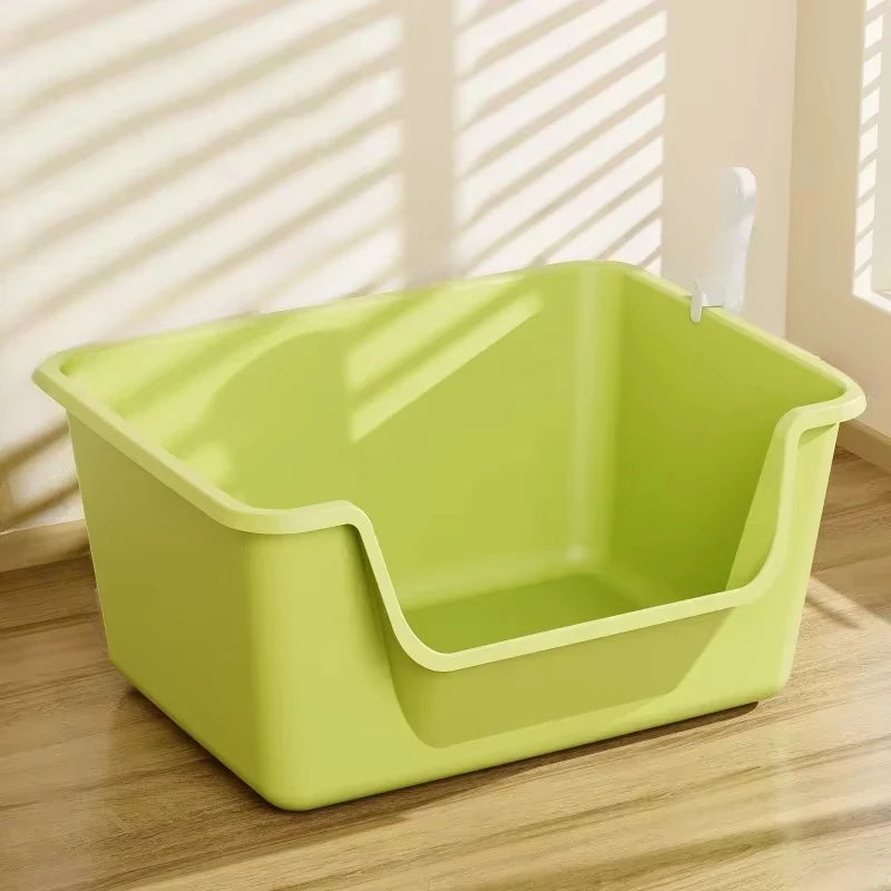 Large Capacity Semi-Closed Cat Litter Box with Anti-Splash Design - Smarsty