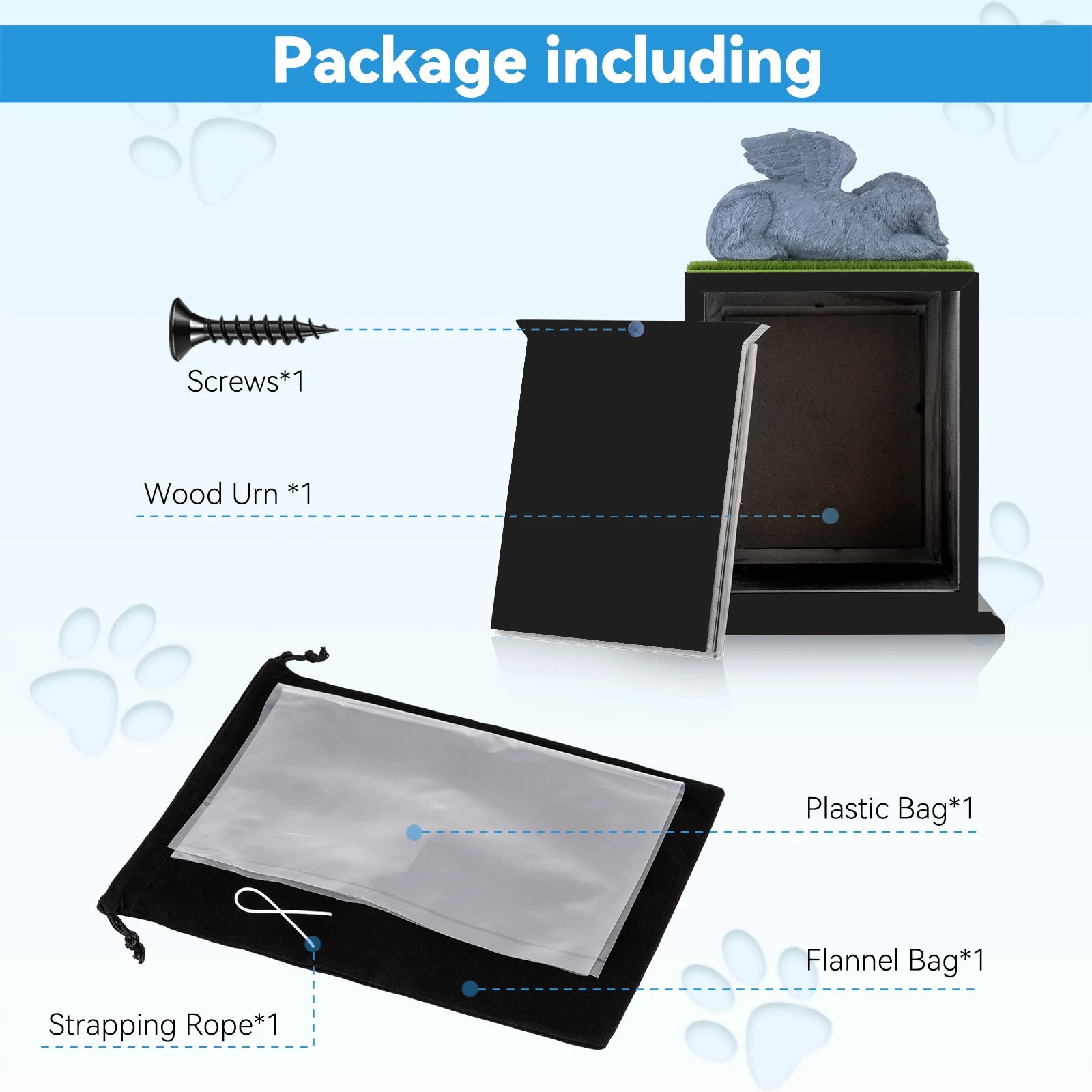 Large Dog Pet Cremation Urn with Photo Box - Smarsty