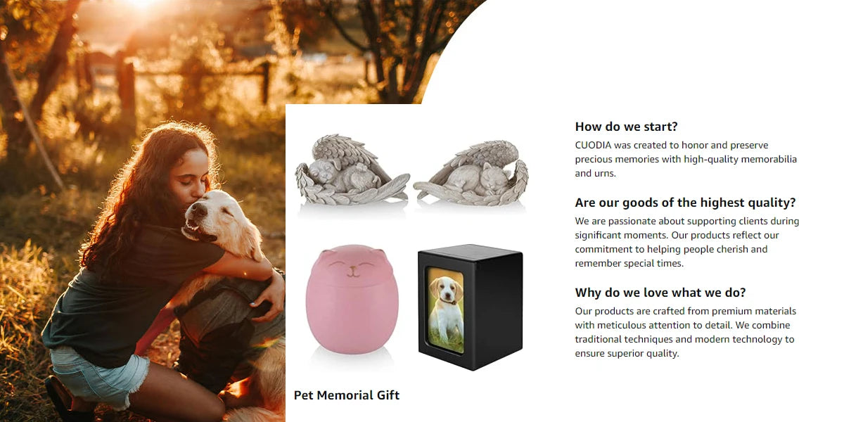 Large Dog Pet Cremation Urn with Photo Box - Smarsty