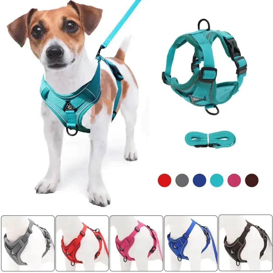 No Pull Adjustable Dog Harness and Leash Set - Smarsty