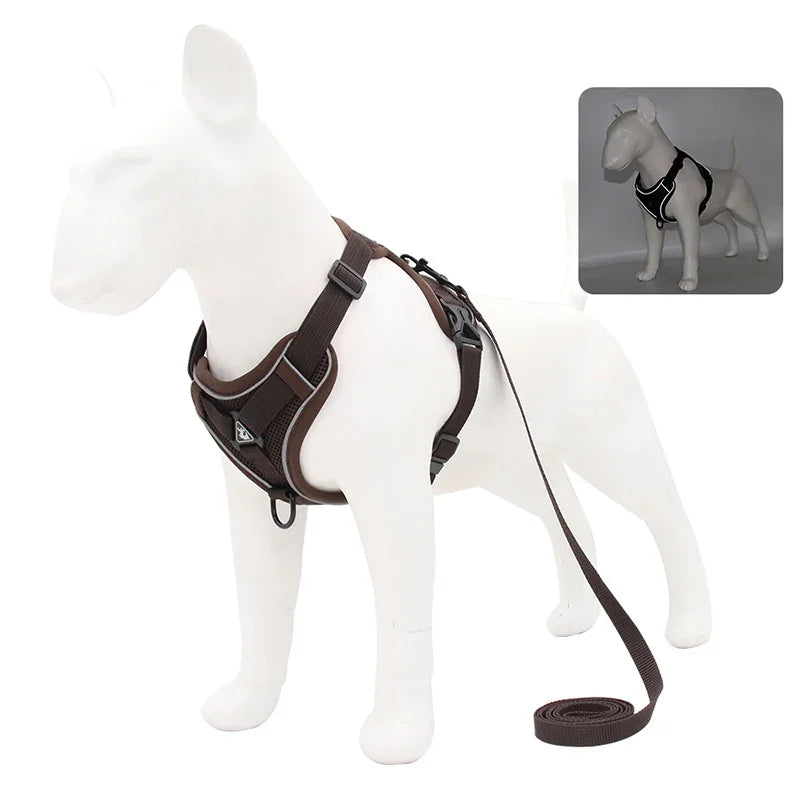 No Pull Adjustable Dog Harness and Leash Set - Smarsty
