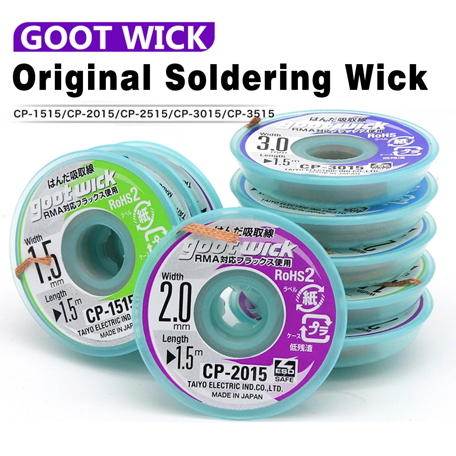 Goot High Quality Desoldering Wick for Easy Solder Removal - Smarsty