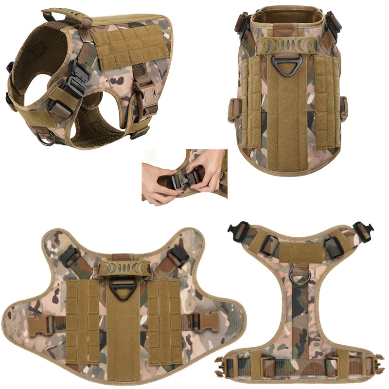 Tactical Dog Harness and Leash Set for All Breeds - Smarsty