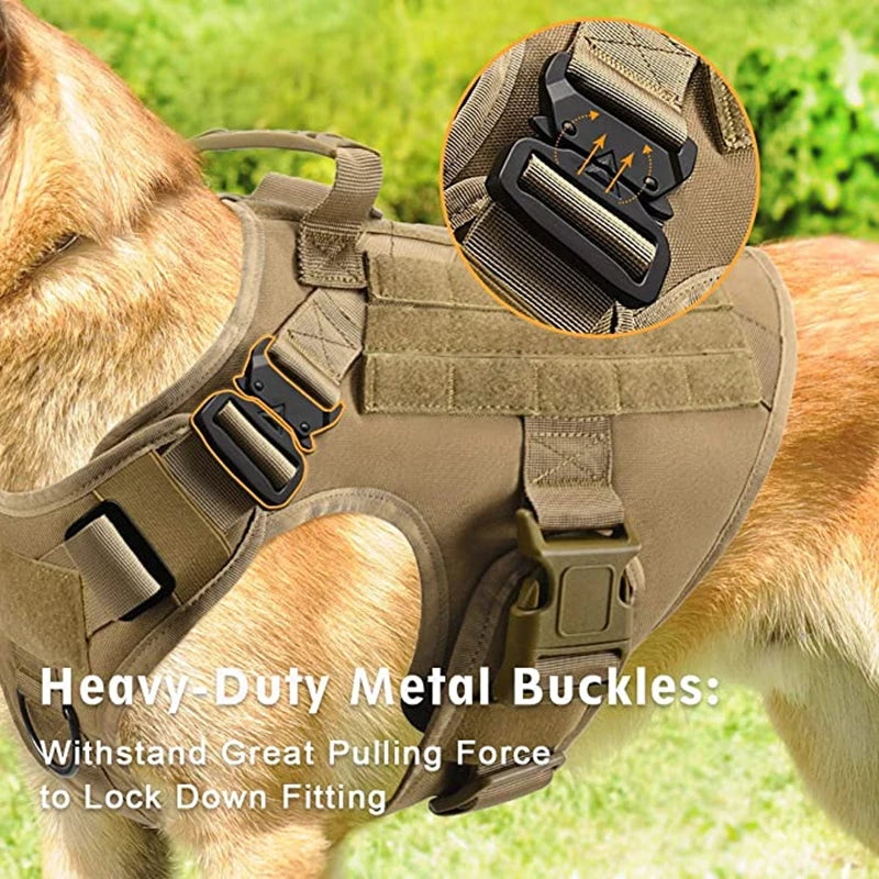 Tactical Dog Harness and Leash Set for All Breeds - Smarsty