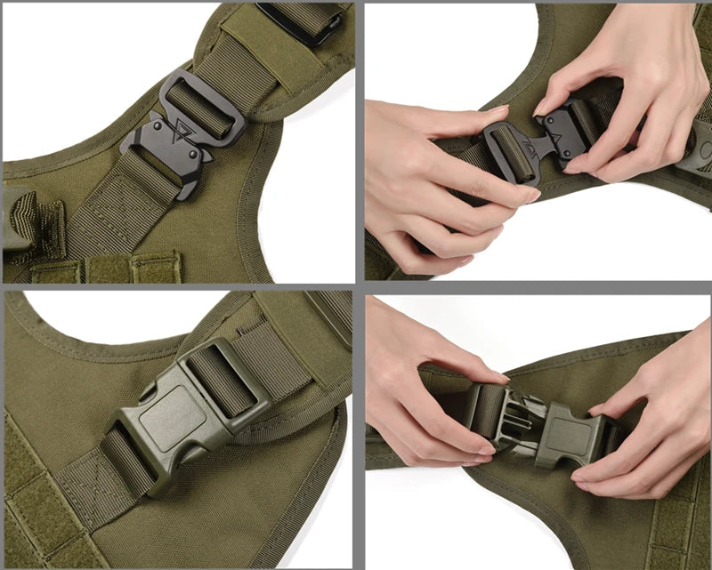 Tactical Dog Harness and Leash Set for All Breeds - Smarsty