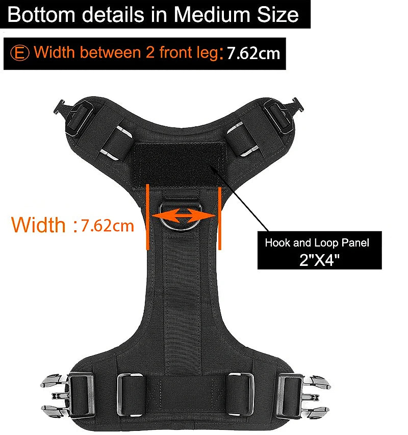 Tactical Dog Harness and Leash Set for All Breeds - Smarsty