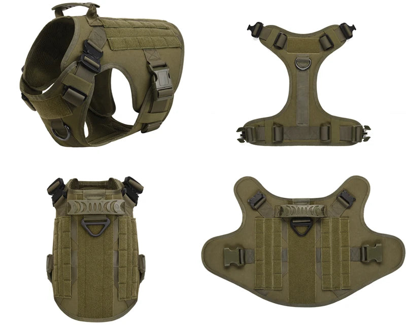 Tactical Dog Harness and Leash Set for All Breeds - Smarsty