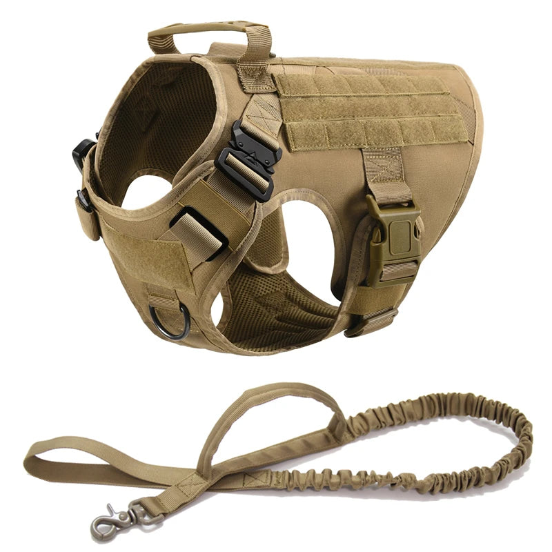 Tactical Dog Harness and Leash Set for All Breeds - Smarsty