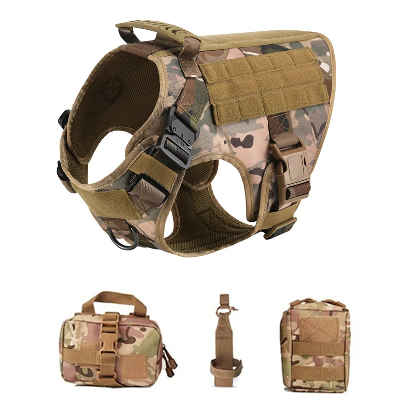 Tactical Dog Harness and Leash Set for All Breeds - Smarsty