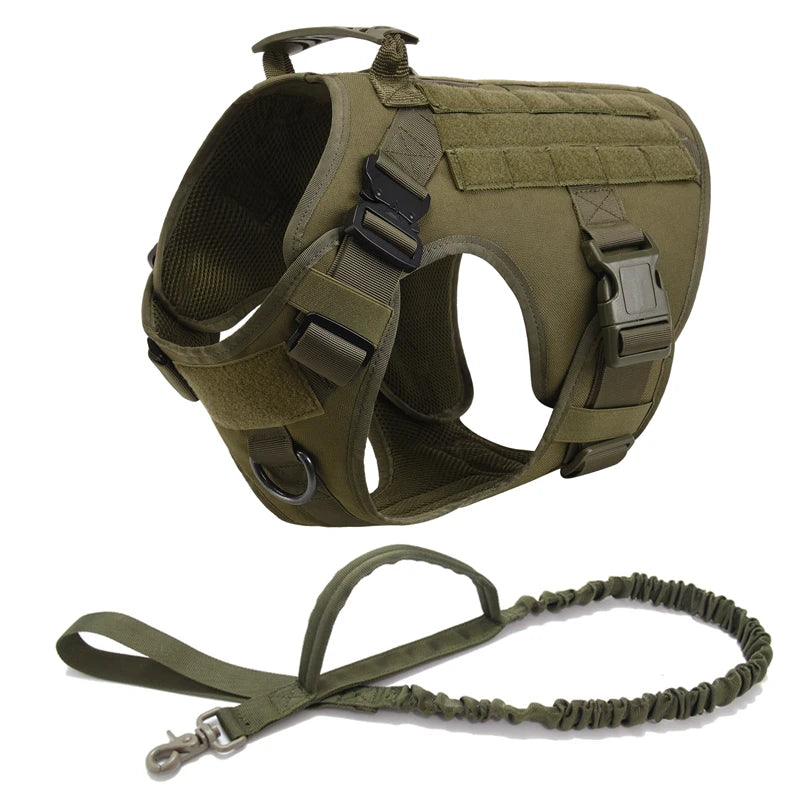 Tactical Dog Harness and Leash Set for All Breeds - Smarsty