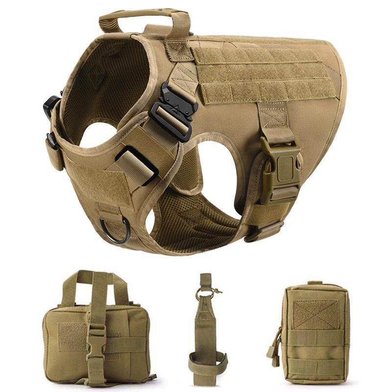 Tactical Dog Harness and Leash Set for All Breeds - Smarsty