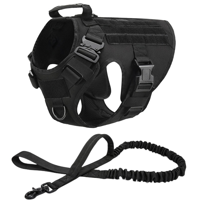 Tactical Dog Harness and Leash Set for All Breeds - Smarsty