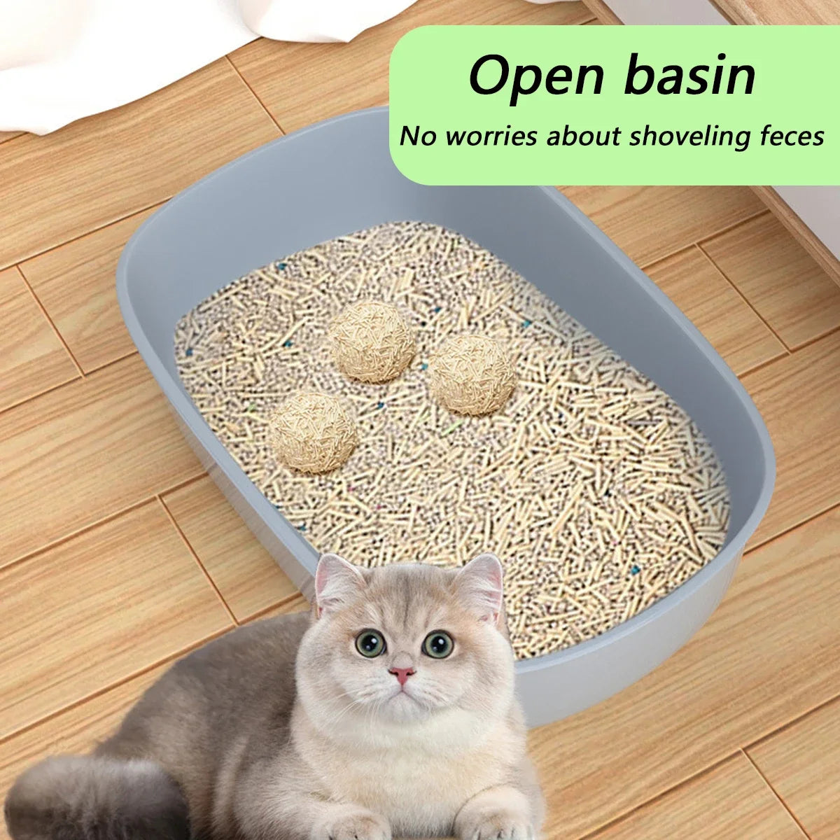 Thickened Splashproof Cat Litter Box with Scoop - Smarsty