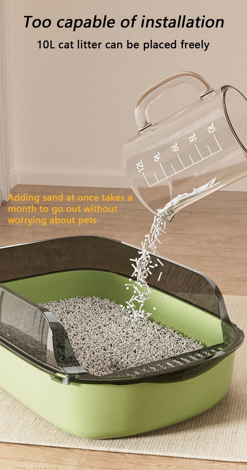 Thickened Splashproof Cat Litter Box with Scoop - Smarsty