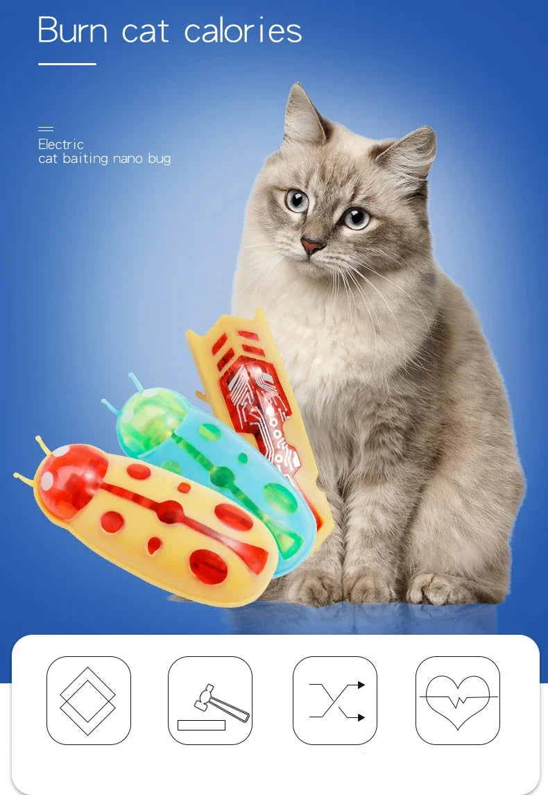 Funny Electric Catnip Bug Toy with Automatic Tunnel - Smarsty