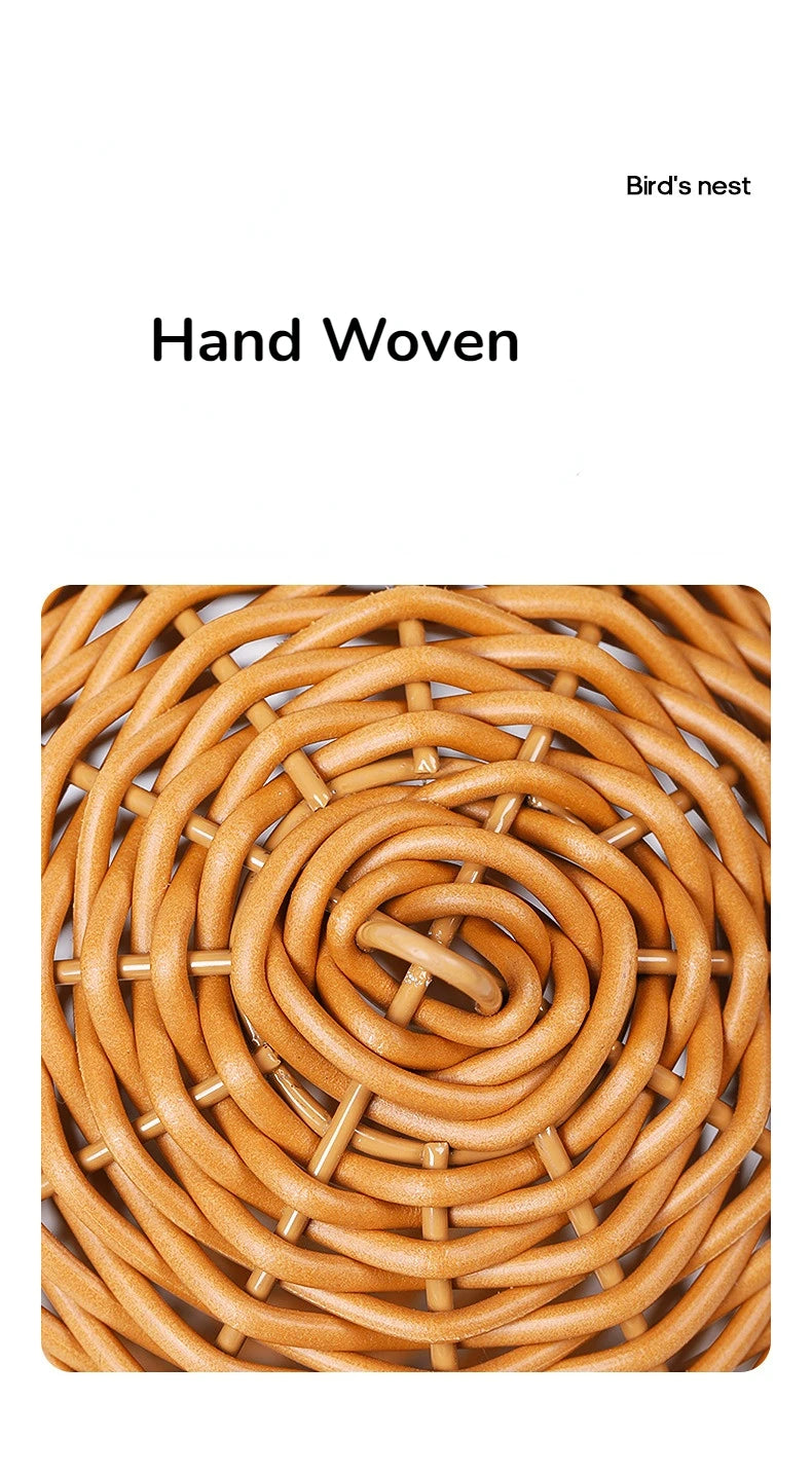 Bird Nest Fake Grass Handwoven Bird Cage House Parrot Canary Lovebird Parakeet Cockatiel Fake Hand-Woven Grass Hatching Bird Hut - Smarsty