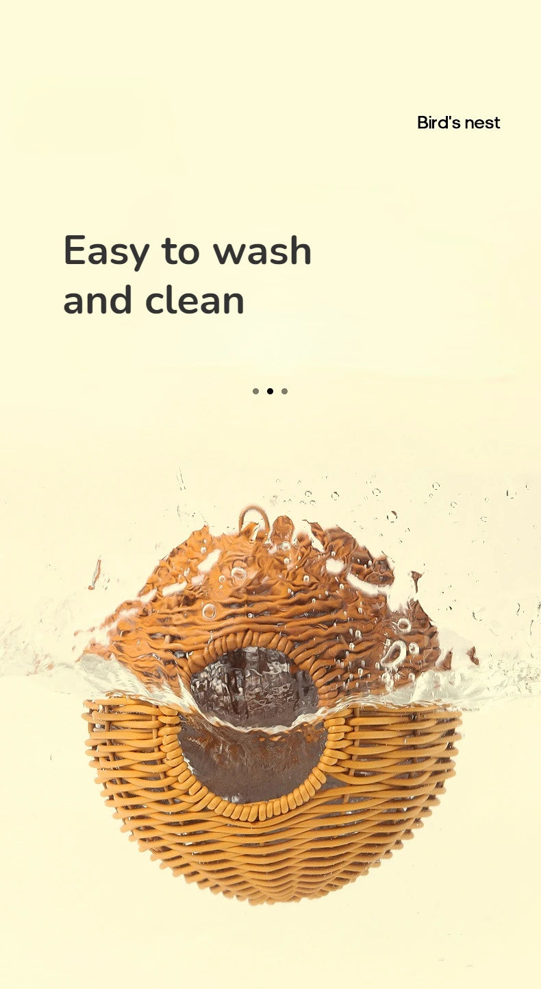 Bird Nest Fake Grass Handwoven Bird Cage House Parrot Canary Lovebird Parakeet Cockatiel Fake Hand-Woven Grass Hatching Bird Hut - Smarsty