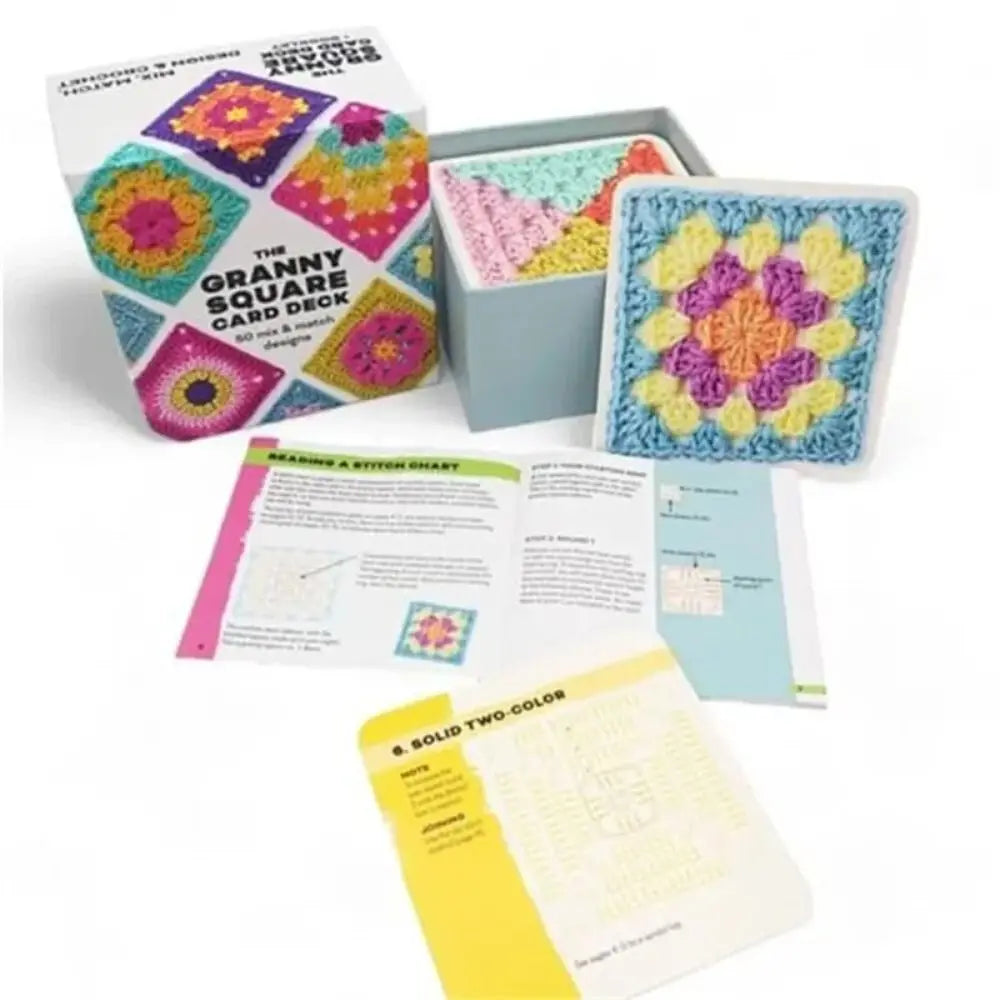 DIY Knitted Granny Square Pattern Card Set - Smarsty