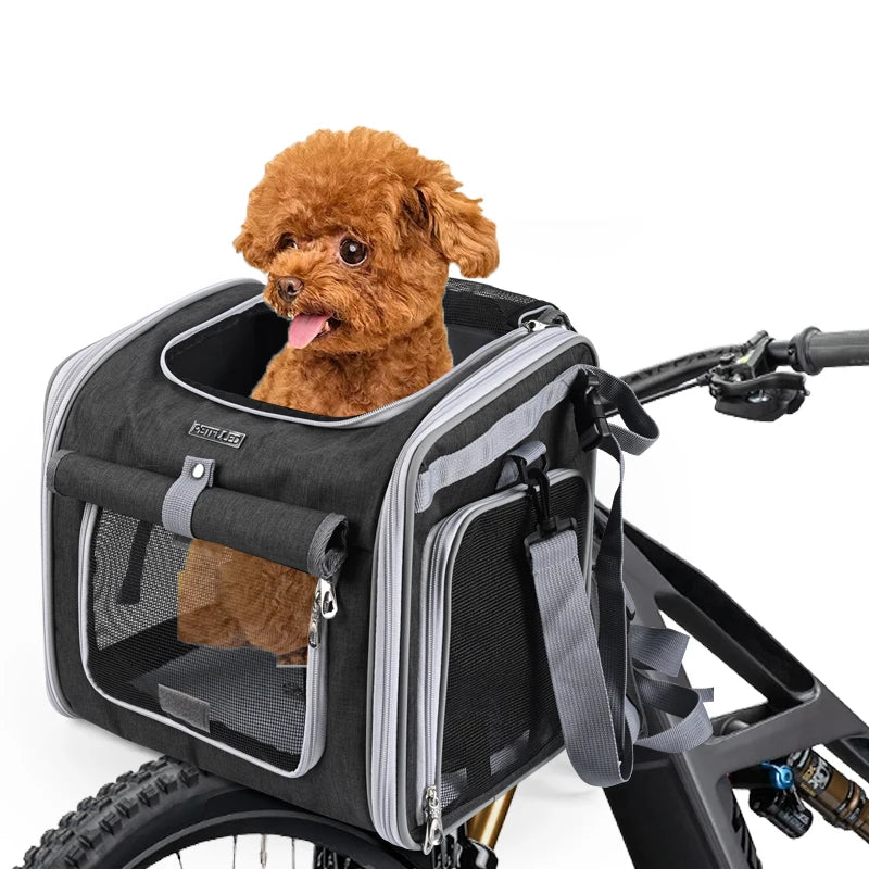 Expandable Soft Sided Pet Carrier Backpack for Biking - Smarsty