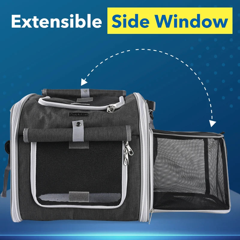 Expandable Soft Sided Pet Carrier Backpack for Biking - Smarsty