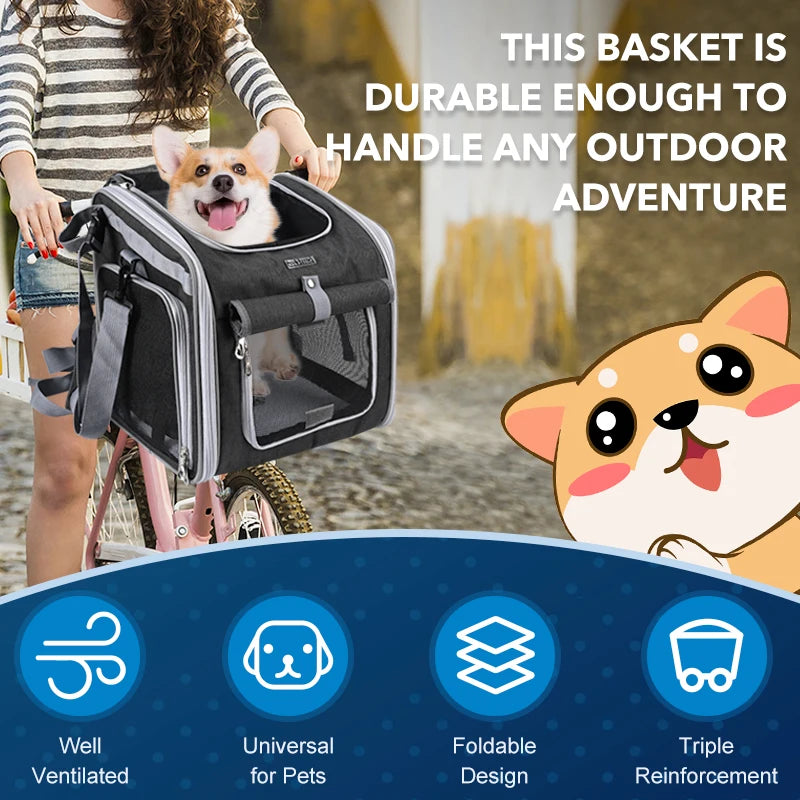 Expandable Soft Sided Pet Carrier Backpack for Biking - Smarsty