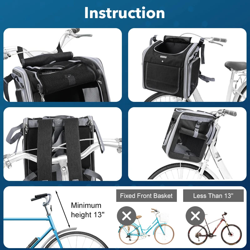 Expandable Soft Sided Pet Carrier Backpack for Biking - Smarsty