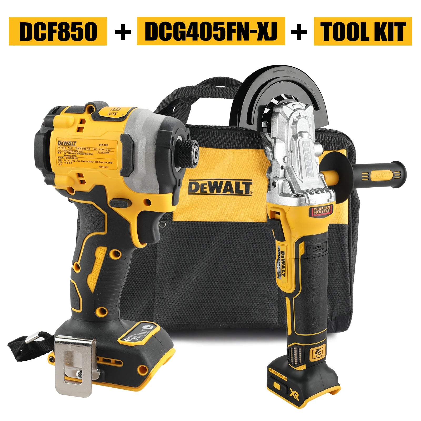 Dewalt Brushless Tool Set with Electric Screwdriver and Grinder - Smarsty