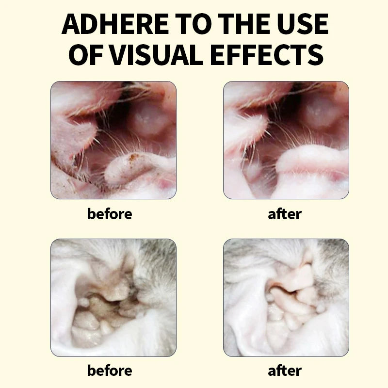 60ML Pet Ear Wash for Dogs and Cats - Smarsty