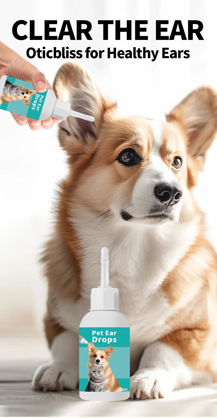 60ML Pet Ear Wash for Dogs and Cats - Smarsty