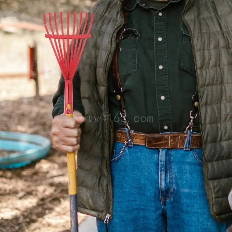 Carbon Steel Grass Rake for Efficient Leaf Cleaning - Smarsty