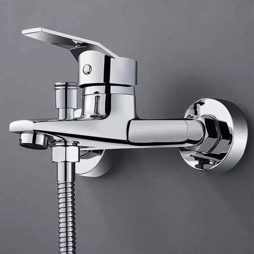 Chrome Wall Mounted Zinc Alloy Basin Faucet Mixer - Smarsty