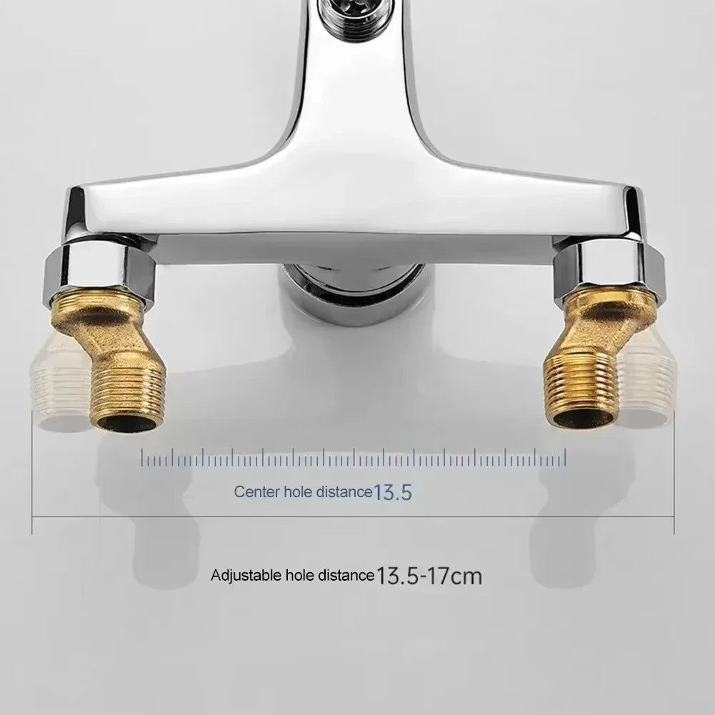 Chrome Wall Mounted Zinc Alloy Basin Faucet Mixer - Smarsty
