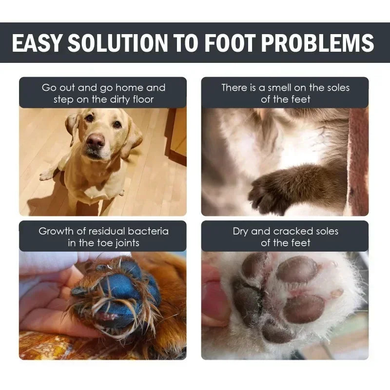 Dog Paw Cleaning Foam with Silicone Brush Easy Rinse-Free Solution - Smarsty