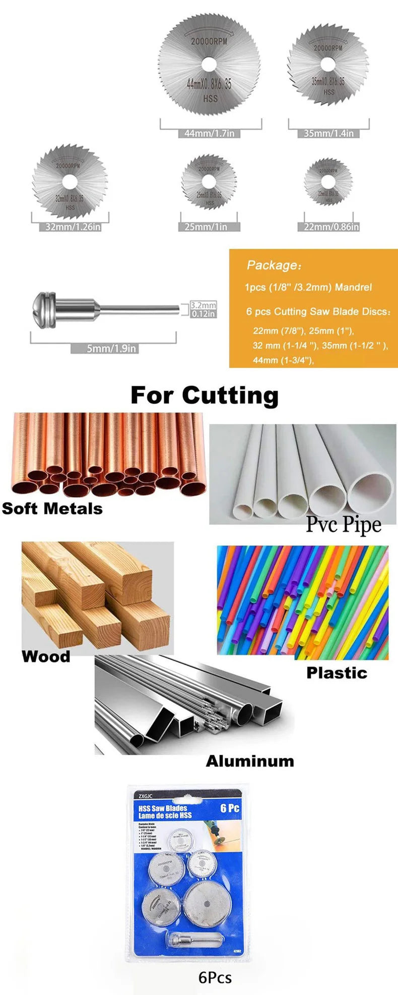 High Speed Steel Circular Saw Blades Set for Dremel - Smarsty