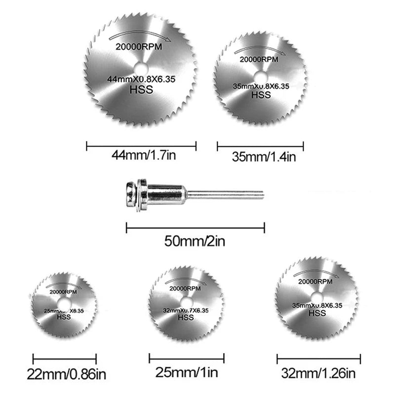 High Speed Steel Circular Saw Blades Set for Dremel - Smarsty