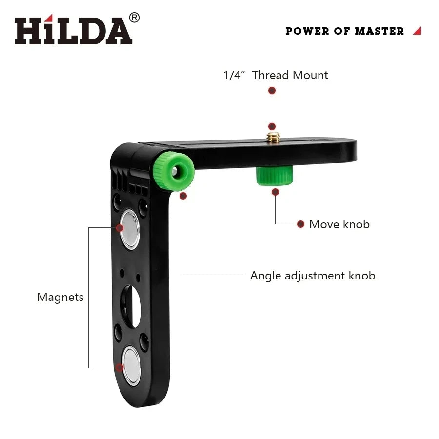HILDA Mini Laser Level Wall Bracket with Strong Magnet - Smarsty