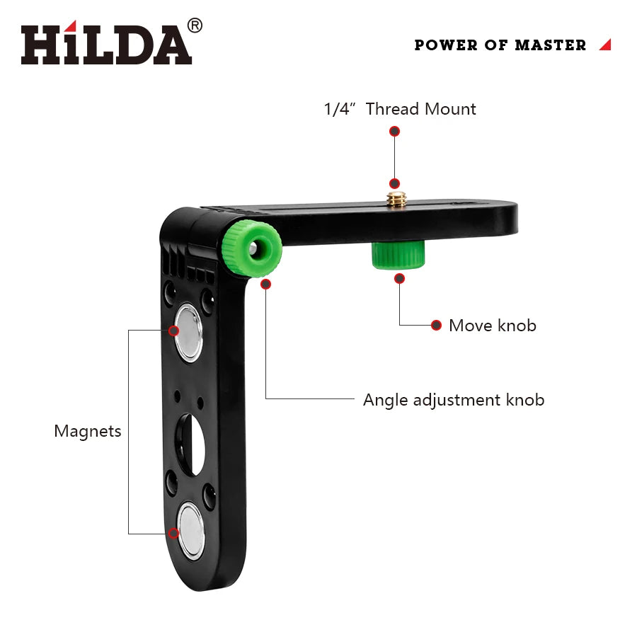 HILDA Mini Laser Level Wall Bracket with Strong Magnet - Smarsty