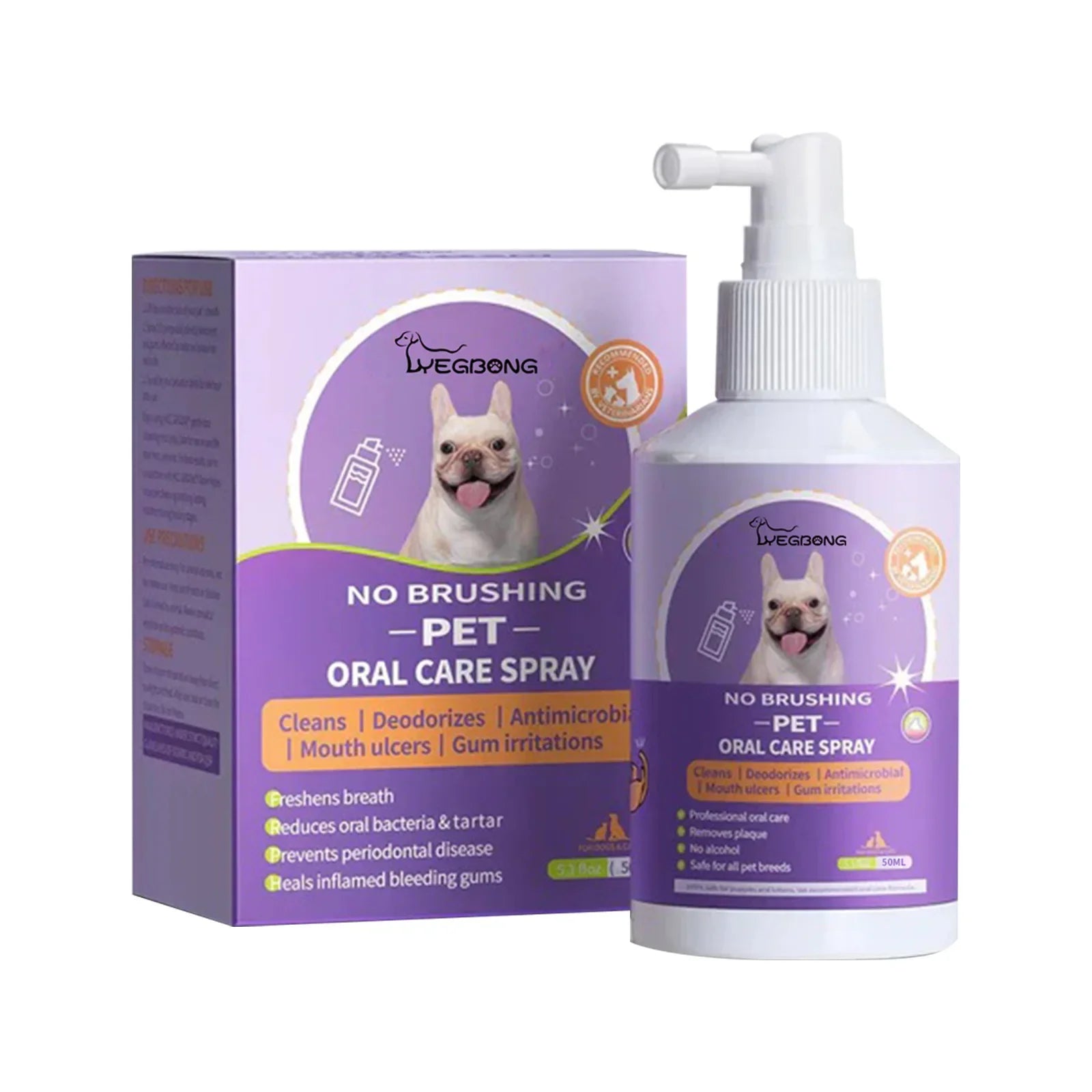 Pet Oral Cleanse Spray for Fresh Breath in Dogs and Cats - Smarsty