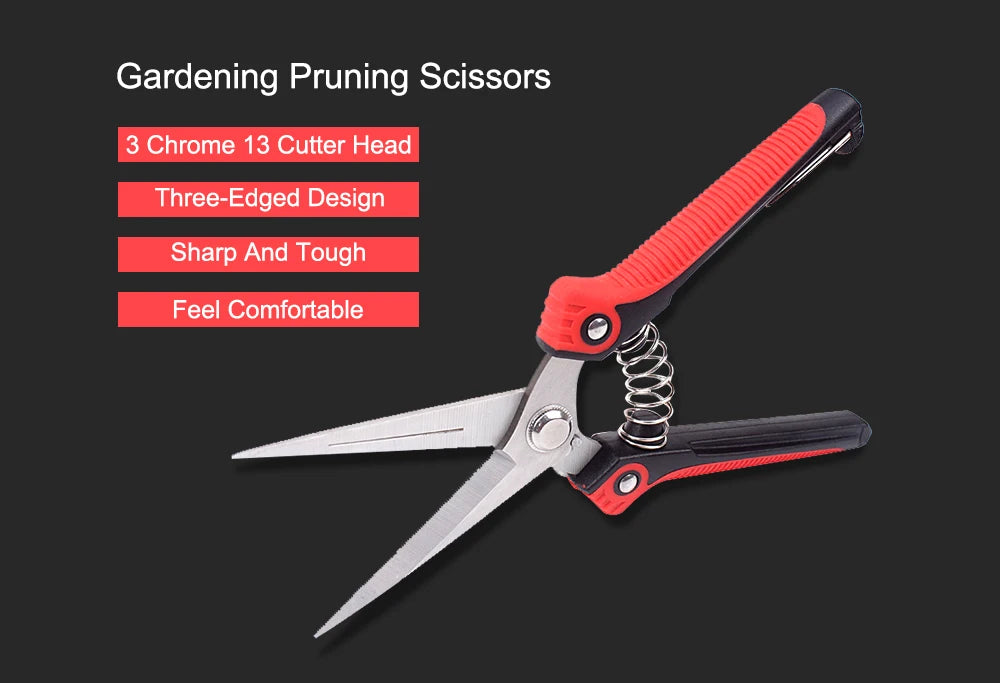 Stainless Steel Pruning Shears with Non Slip Handle - Smarsty