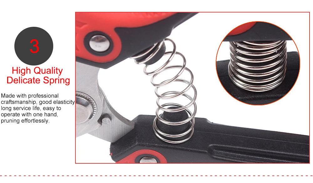 Stainless Steel Pruning Shears with Non Slip Handle - Smarsty