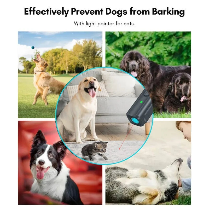 Ultrasonic Dog Repeller Portable Trainer with LED Light - Smarsty