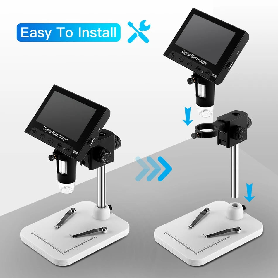 Elikliv 7 Inch 1080P Digital Microscope with LED Lights - Smarsty