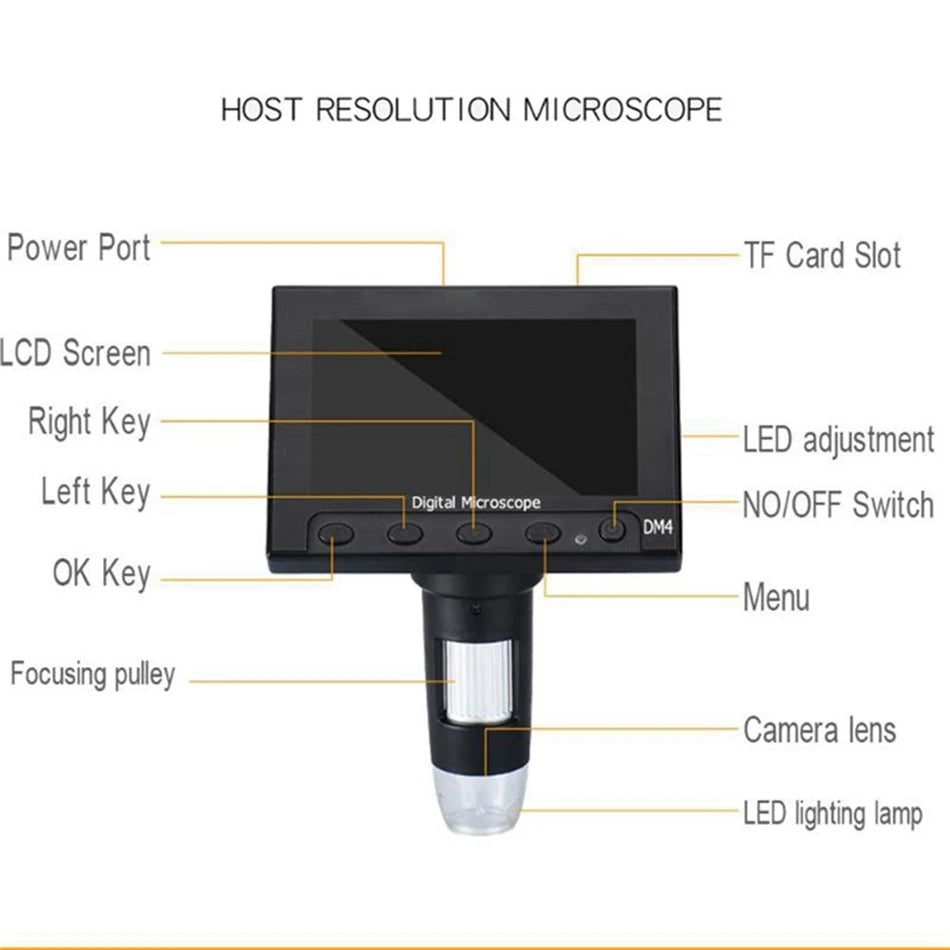 Elikliv 7 Inch 1080P Digital Microscope with LED Lights - Smarsty