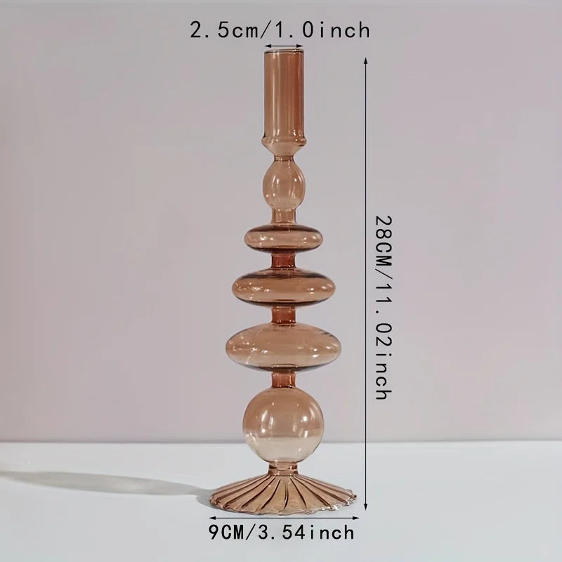 Nordic Glass Candle Holder and Vase for Elegant Home Decor - Smarsty
