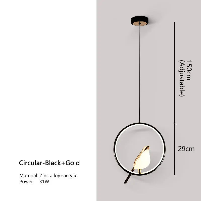 Magpie LED Pendant Lamp for Stylish Bedroom Lighting - Smarsty