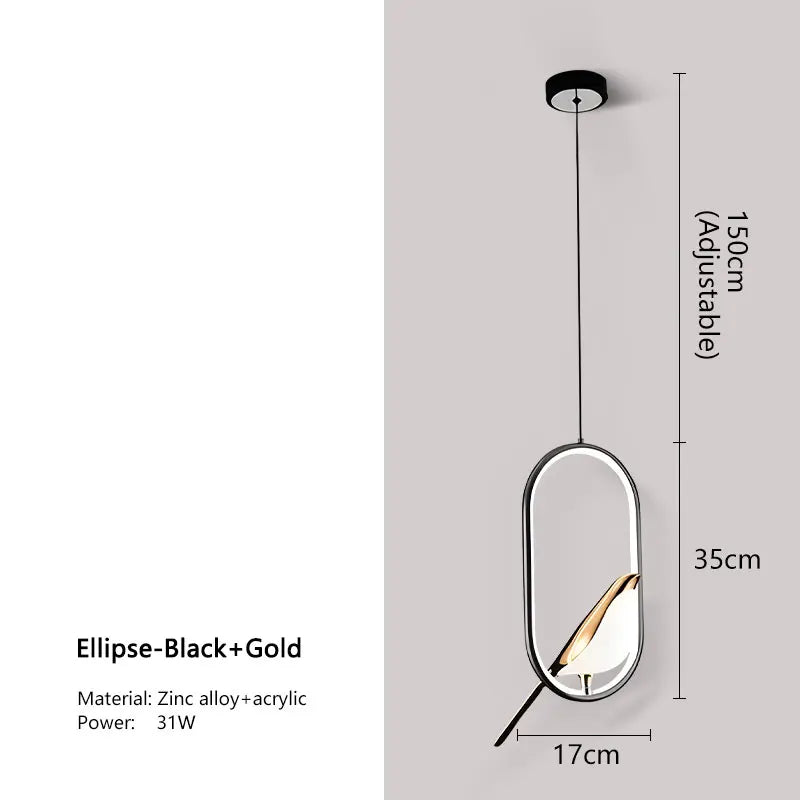 Magpie LED Pendant Lamp for Stylish Bedroom Lighting - Smarsty
