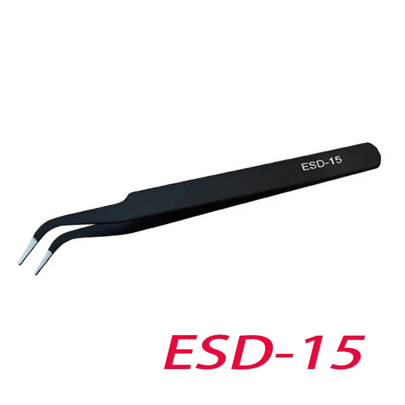 Precision Anti-Static Stainless Steel Tweezers Set for Repair - Smarsty